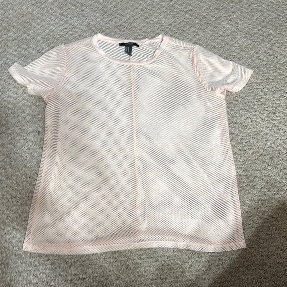 FOREVER 21 pink mesh top